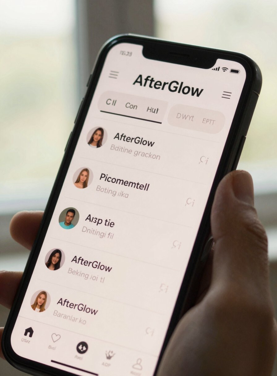 Daftar percakapan di aplikasi AfterGlow